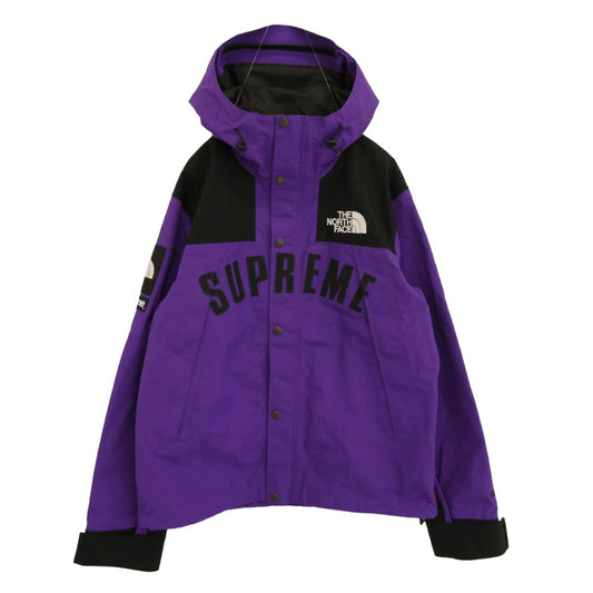 Supreme シュプリーム × THE NORTH FACE ノースフェイス 19SS Arc Logo Mountain Parka アーチロゴ マウンテンパーカー ジャケット パープル系 M【中古】