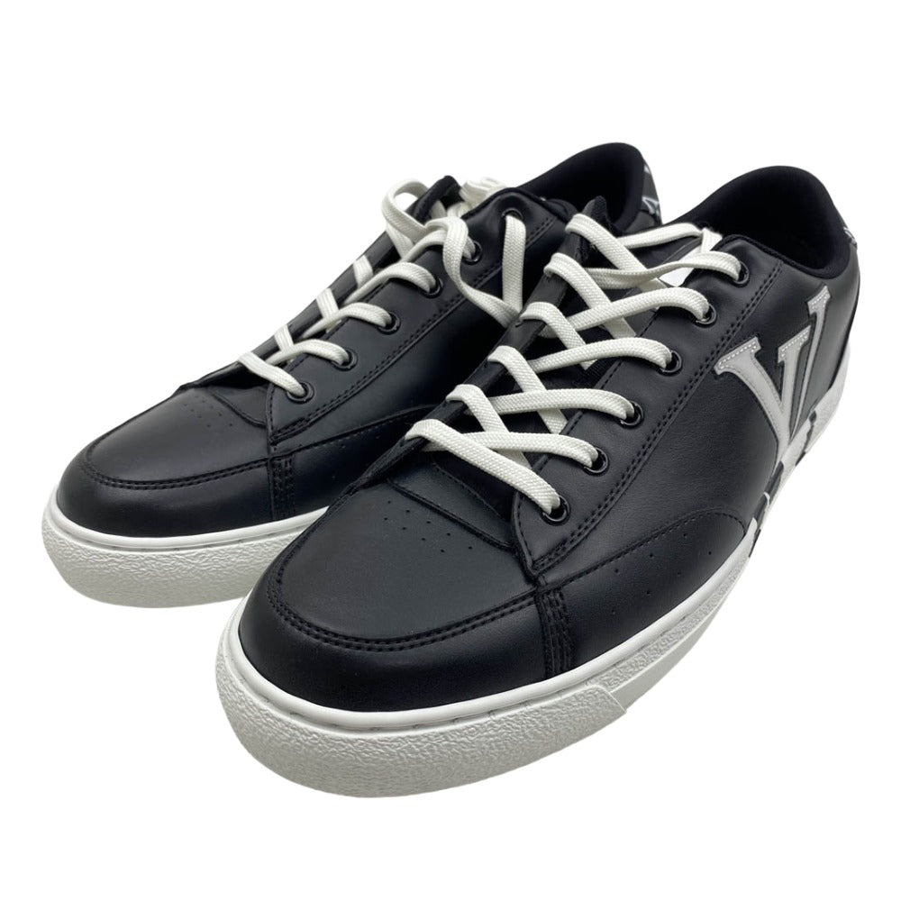 LOUIS VUITTON ルイ・ヴィトン 1AANI5 チャーリーライン モノグラム レザー ローカットスニーカー ブラック系 9.5【新古品】【未使用】【中古】