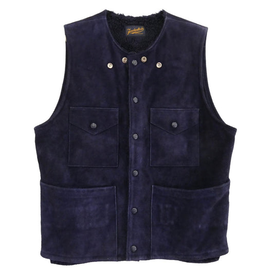 TENDERLOIN テンダーロイン T-SUEDE VEST スエード レザー ベスト ネイビー ネイビー系 M【中古】