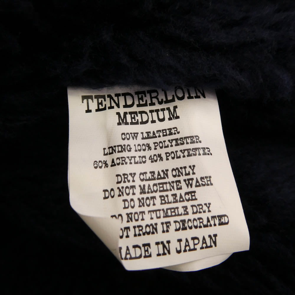 TENDERLOIN テンダーロイン T-SUEDE VEST スエード レザー ベスト ネイビー ネイビー系 M【中古】