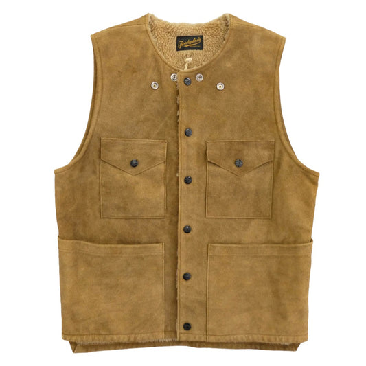 TENDERLOIN テンダーロイン T-SUEDE VEST スエード レザー ベスト ライトブラウン ブラウン系 M【中古】