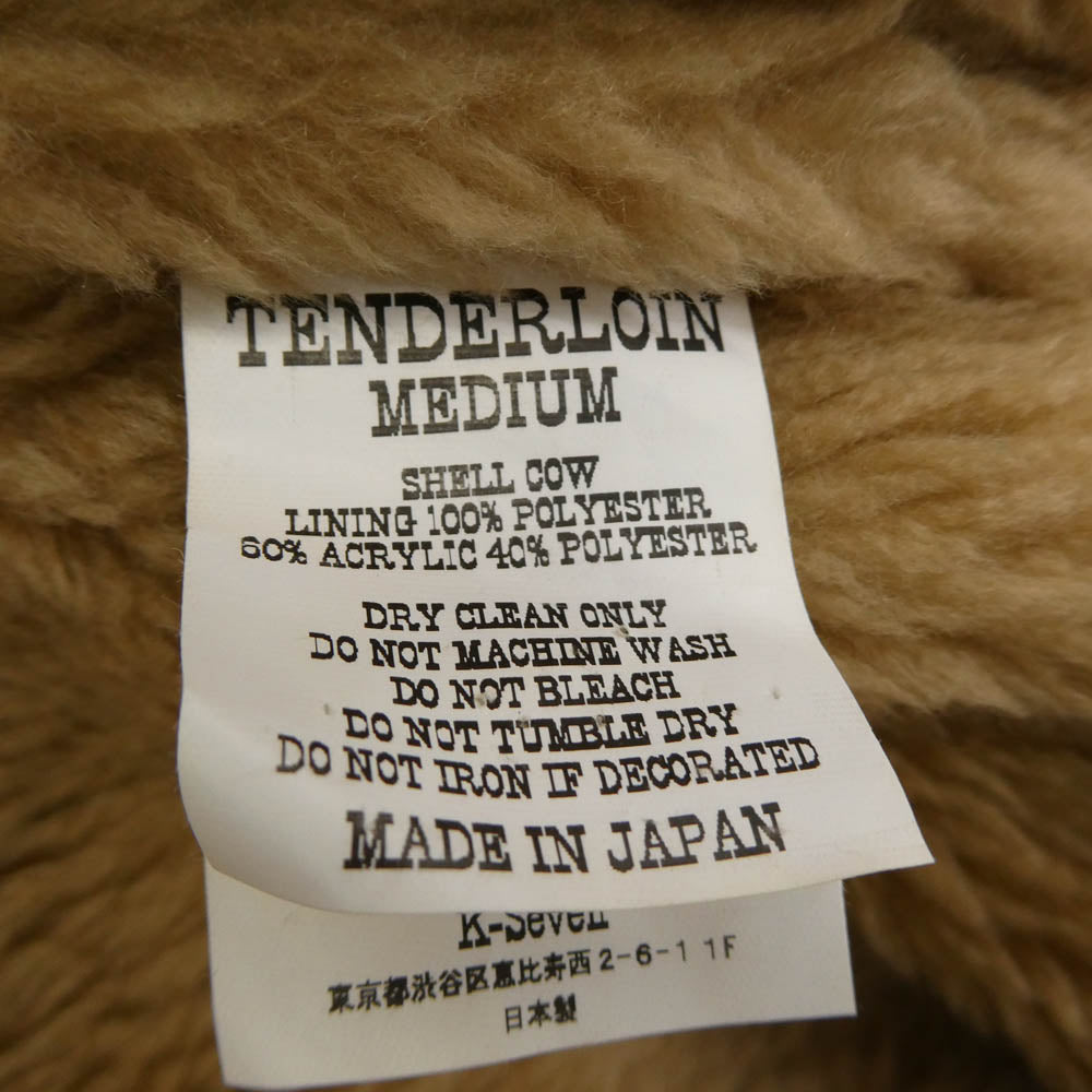 TENDERLOIN テンダーロイン T-SUEDE VEST スエード レザー ベスト ライトブラウン ブラウン系 M【中古】
