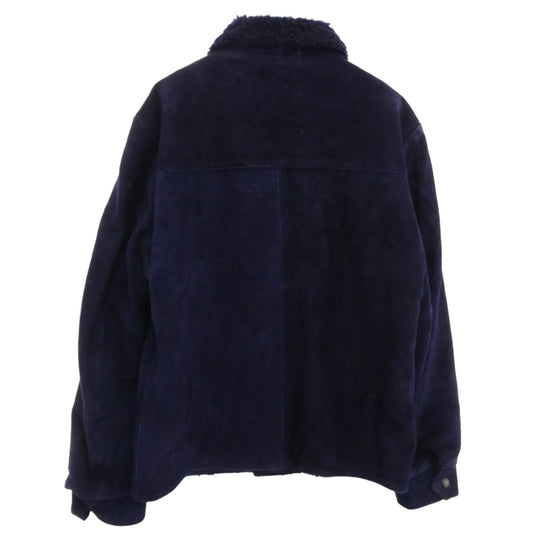 TENDERLOIN テンダーロイン T-SADDLE SUEDE JKT サドル スエードレザー ジャケット ネイビー ネイビー系 M【中古】