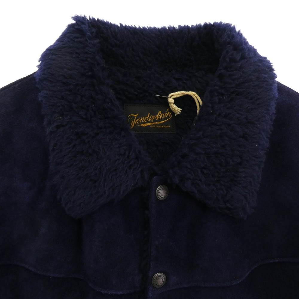 TENDERLOIN テンダーロイン T-SADDLE SUEDE JKT サドル スエードレザー ジャケット ネイビー ネイビー系 M【中古】