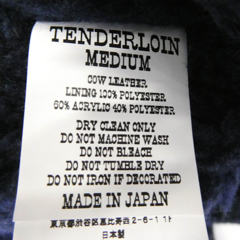 TENDERLOIN テンダーロイン T-SADDLE SUEDE JKT サドル スエードレザー ジャケット ネイビー ネイビー系 M【中古】