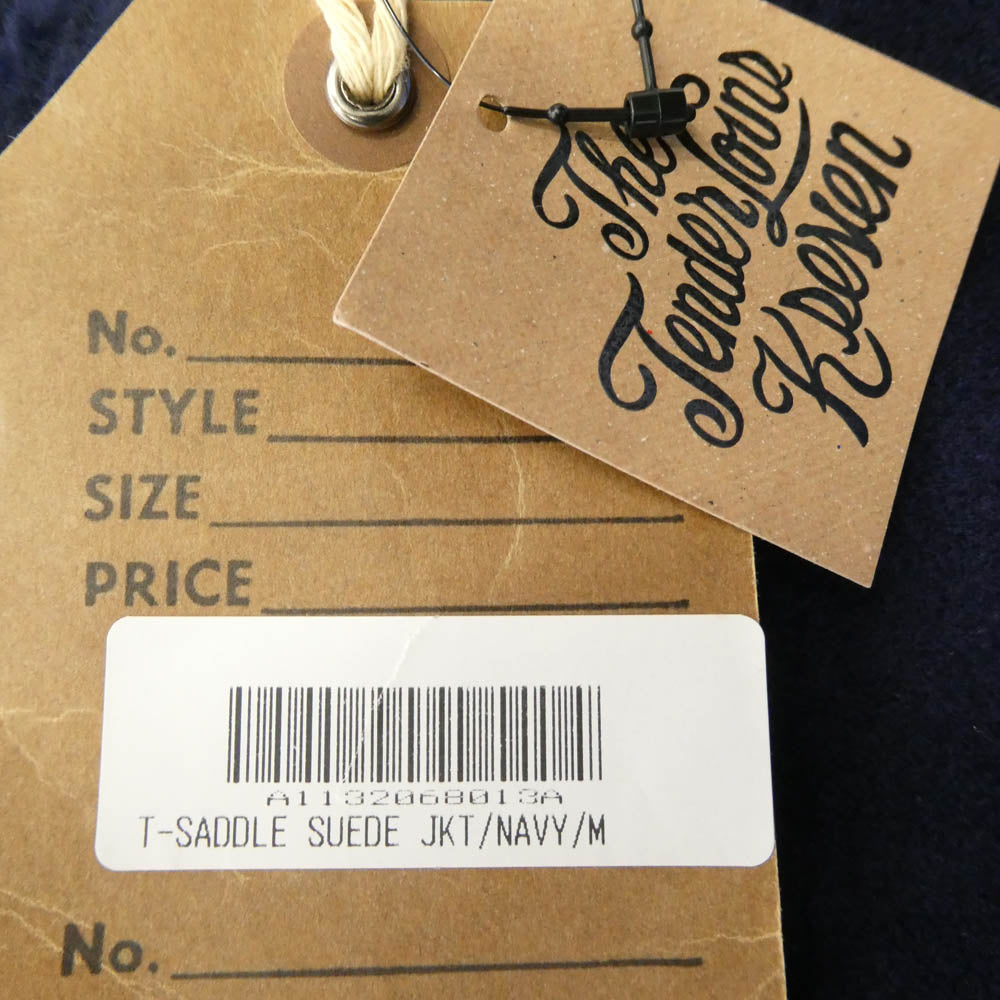 TENDERLOIN テンダーロイン T-SADDLE SUEDE JKT サドル スエードレザー ジャケット ネイビー ネイビー系 M【中古】