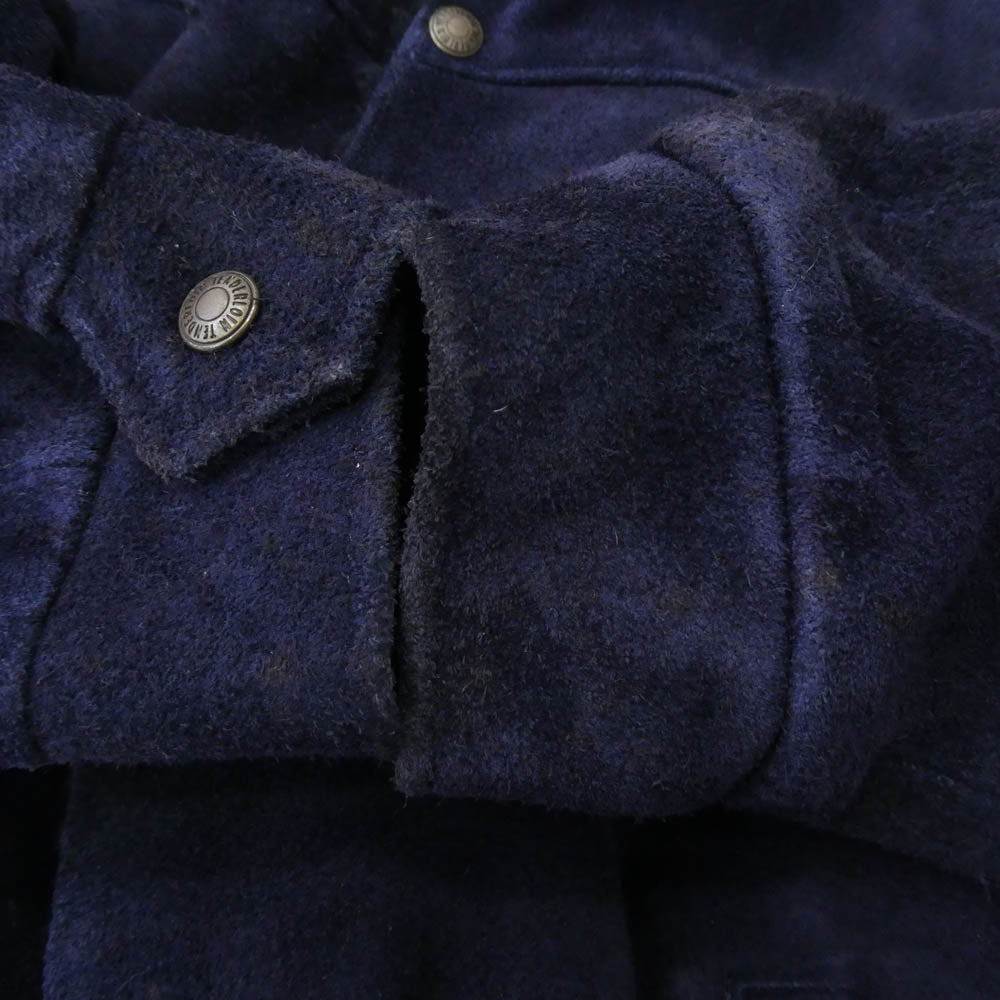 TENDERLOIN テンダーロイン T-SADDLE SUEDE JKT サドル スエードレザー ジャケット ネイビー ネイビー系 M【中古】