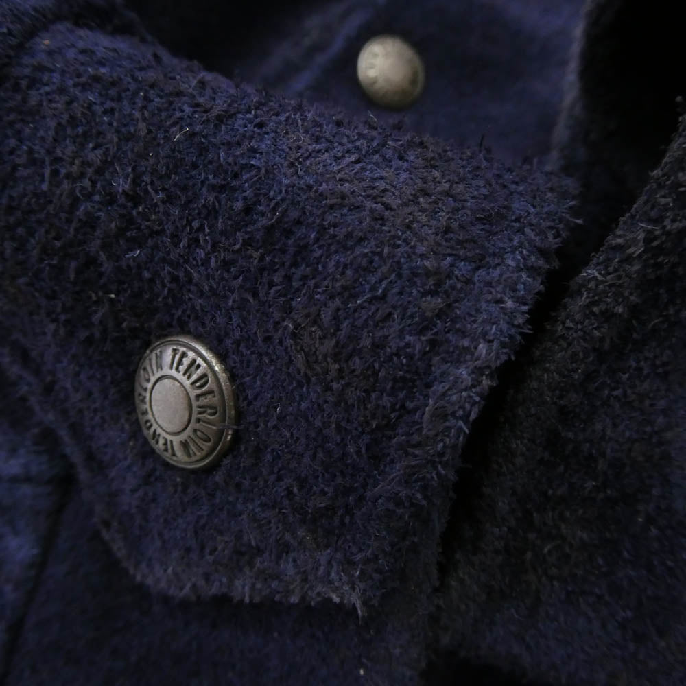 TENDERLOIN テンダーロイン T-SADDLE SUEDE JKT サドル スエードレザー ジャケット ネイビー ネイビー系 M【中古】