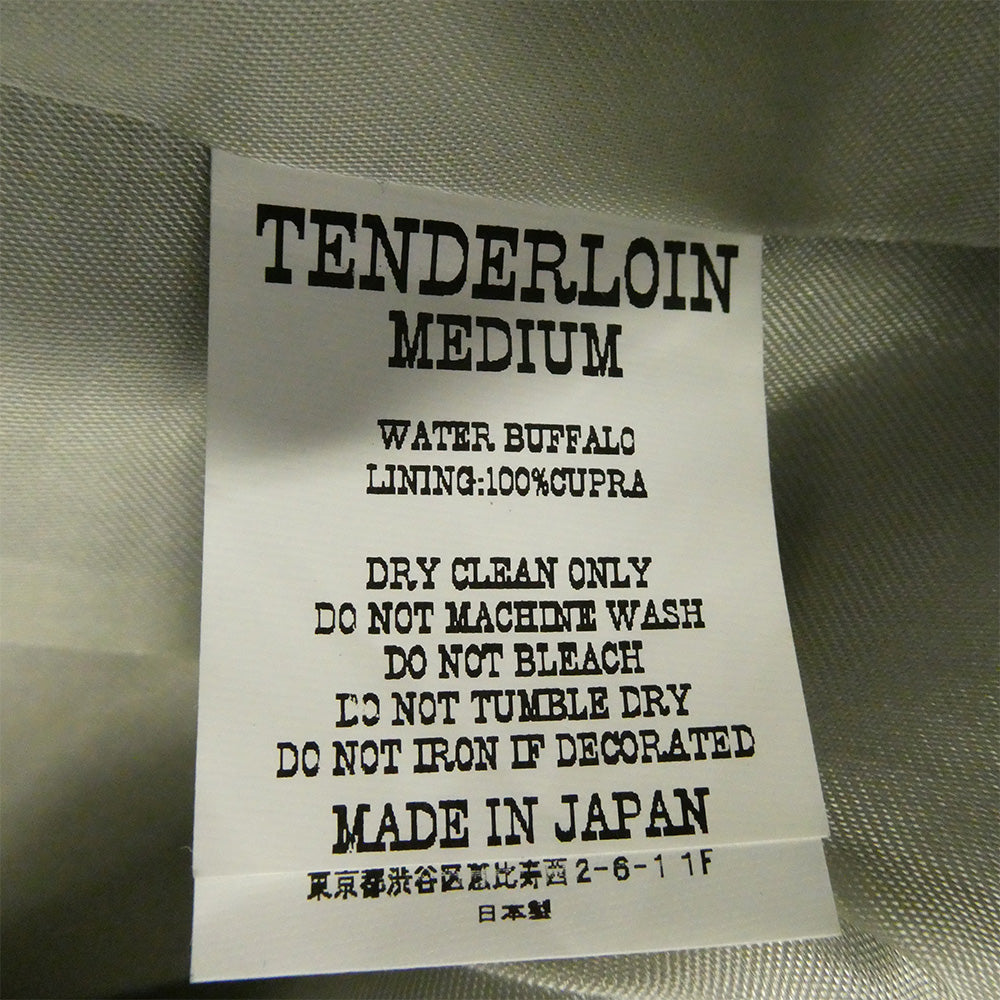 TENDERLOIN テンダーロイン T-LEATHER JKT W レザーカラー バッファロー 水牛レザー スエード ジャケット ブラウン系 M【美品】【中古】