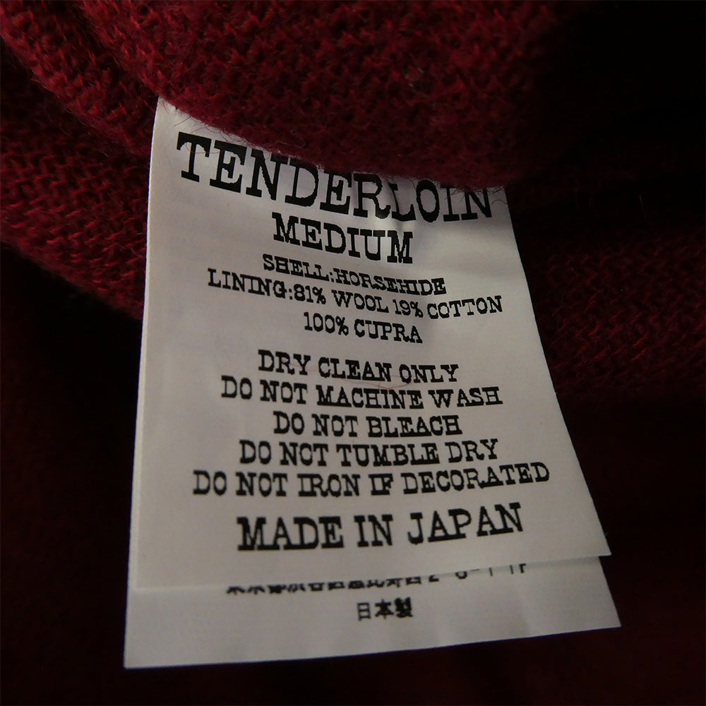 TENDERLOIN テンダーロイン T-HIDE S ホースハイド ショールカラー レザー ジャケット ブラウン系 M【美品】【中古】