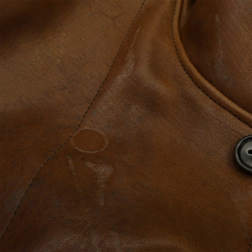 TENDERLOIN テンダーロイン T-HIDE S ホースハイド ショールカラー レザー ジャケット ブラウン系 M【美品】【中古】