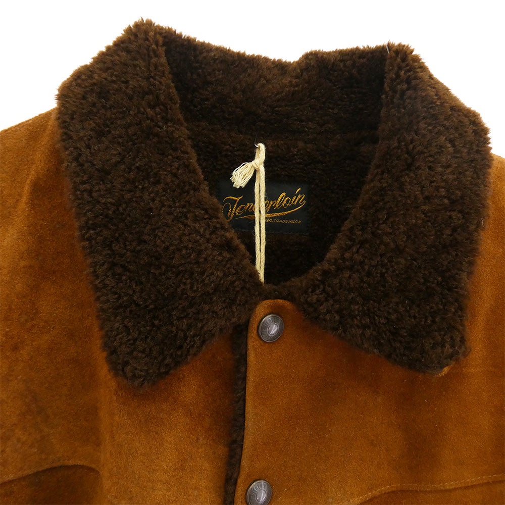 TENDERLOIN テンダーロイン T-SADDLE SUEDE JKT サドル スエードレザー ジャケット ブラウン ブラウン系 M【中古】