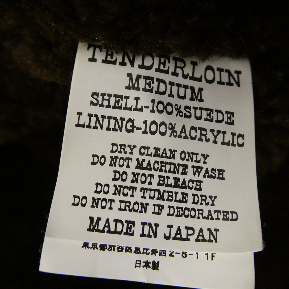 TENDERLOIN テンダーロイン T-SADDLE SUEDE JKT サドル スエードレザー ジャケット ブラウン ブラウン系 M【中古】