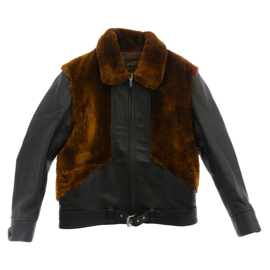 TENDERLOIN テンダーロイン T-GRIZZLY JKT 2 HORSE HIDE ホースハイド レザー切替 グリズリージャケット 熊ジャン ブラウン系 ブラック系 M【美品】【中古】