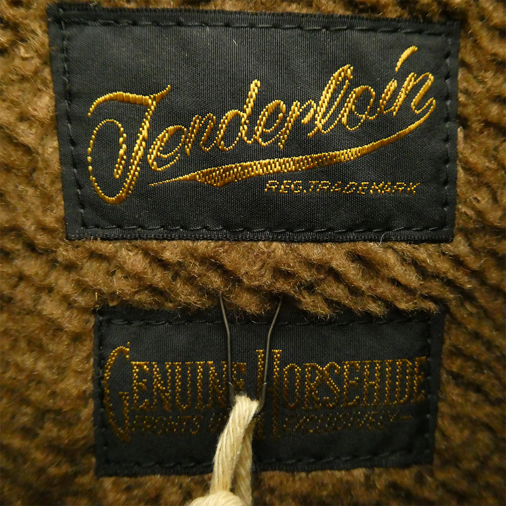 TENDERLOIN テンダーロイン T-GRIZZLY JKT 2 HORSE HIDE ホースハイド レザー切替 グリズリージャケット 熊ジャン ブラウン系 ブラック系 M【美品】【中古】