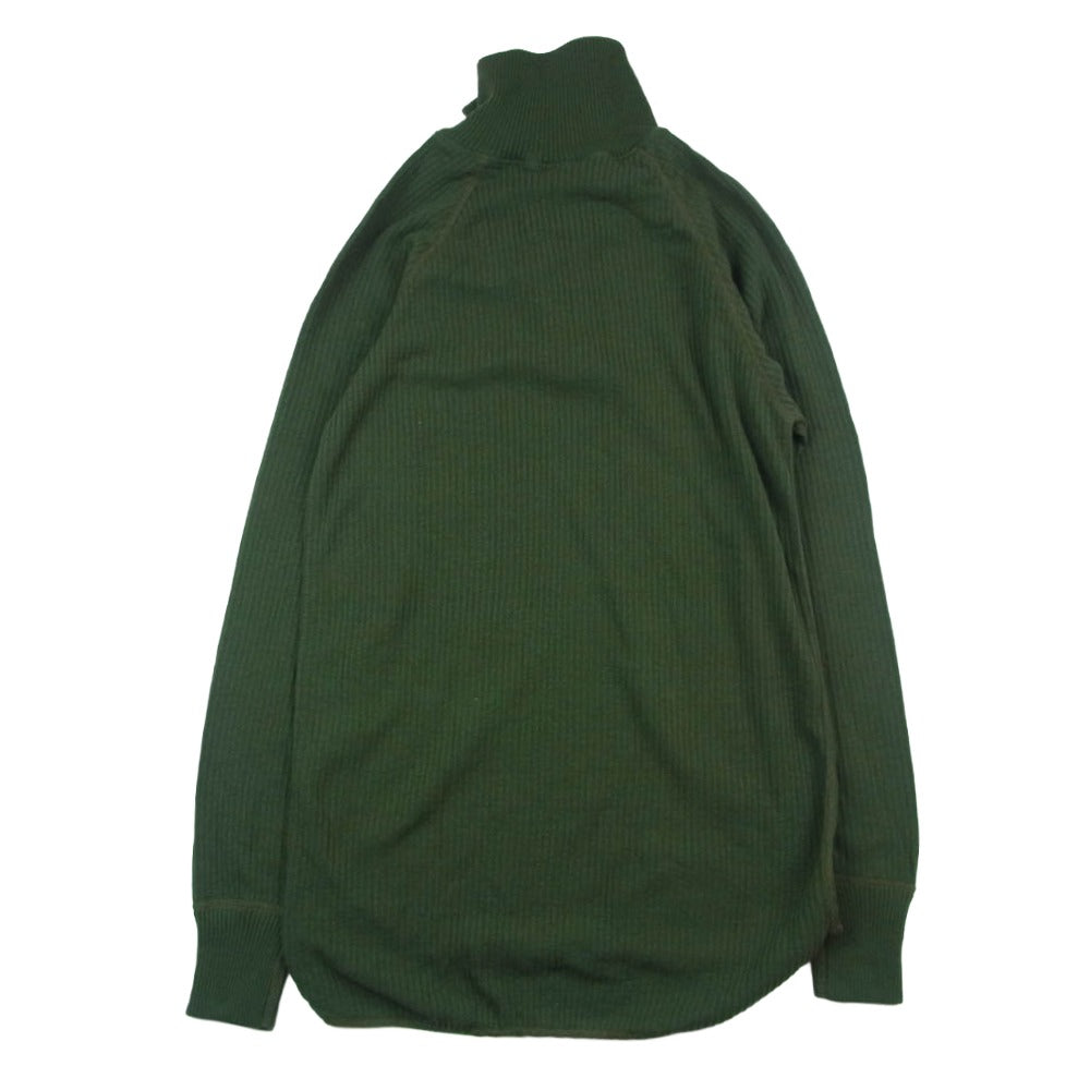 ヴィンテージ swedish army スウェーデン軍 90s ハーフジップ サーマル カットソー カーキ系【中古】