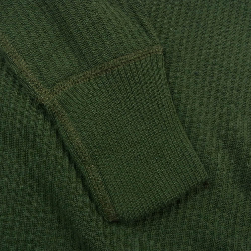 ヴィンテージ swedish army スウェーデン軍 90s ハーフジップ サーマル カットソー カーキ系【中古】