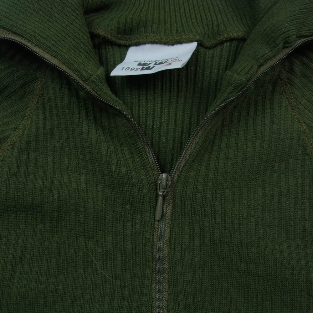 ヴィンテージ swedish army スウェーデン軍 90s ハーフジップ サーマル カットソー カーキ系【中古】