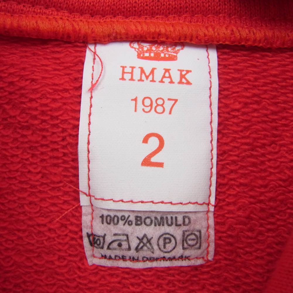 ヴィンテージ 80s danish army デンマーク軍 ショールカラー スウェット レッド系 2【中古】
