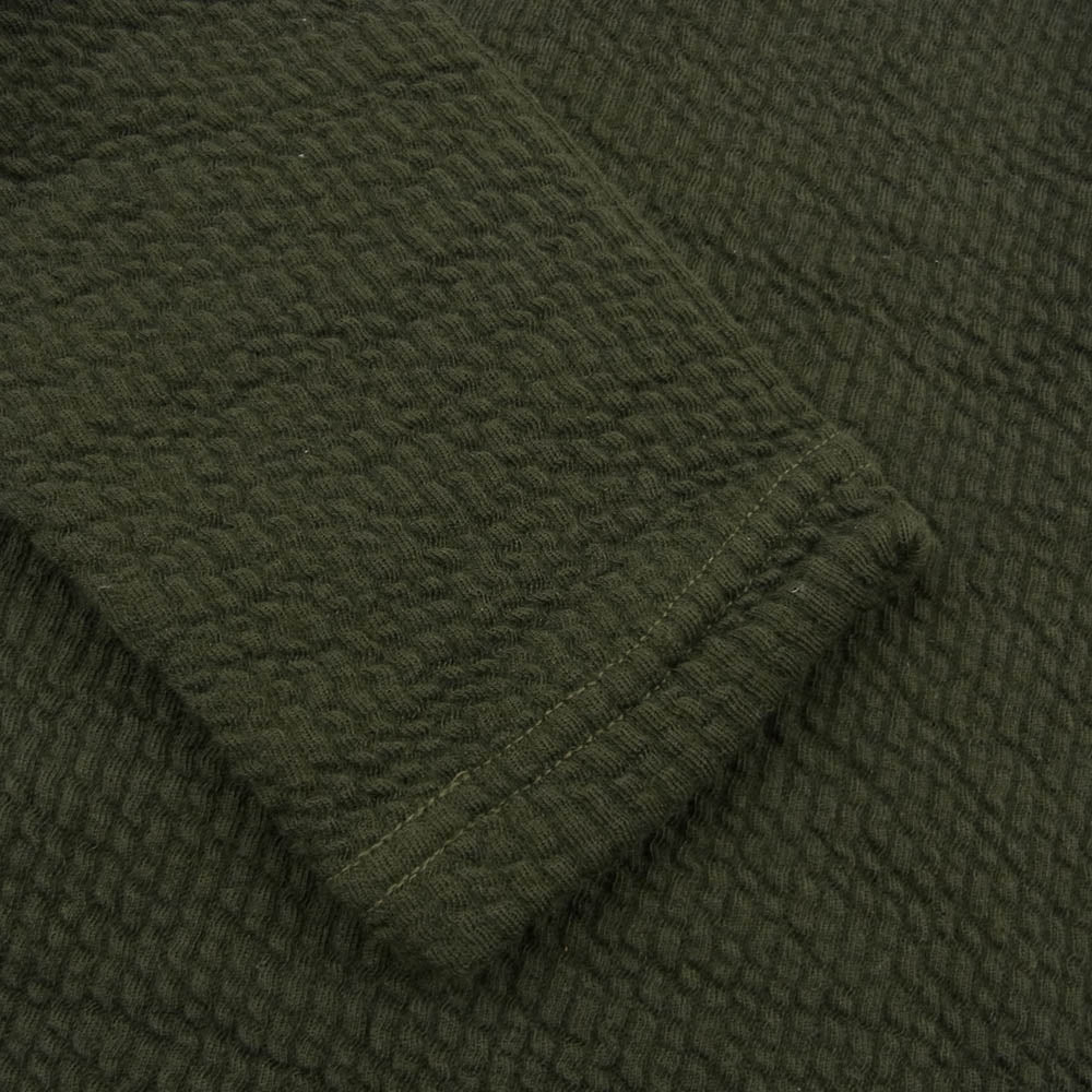 ヴィンテージ french army フランス軍 80s ワッフル カットソー トップス カーキ系 MT【中古】