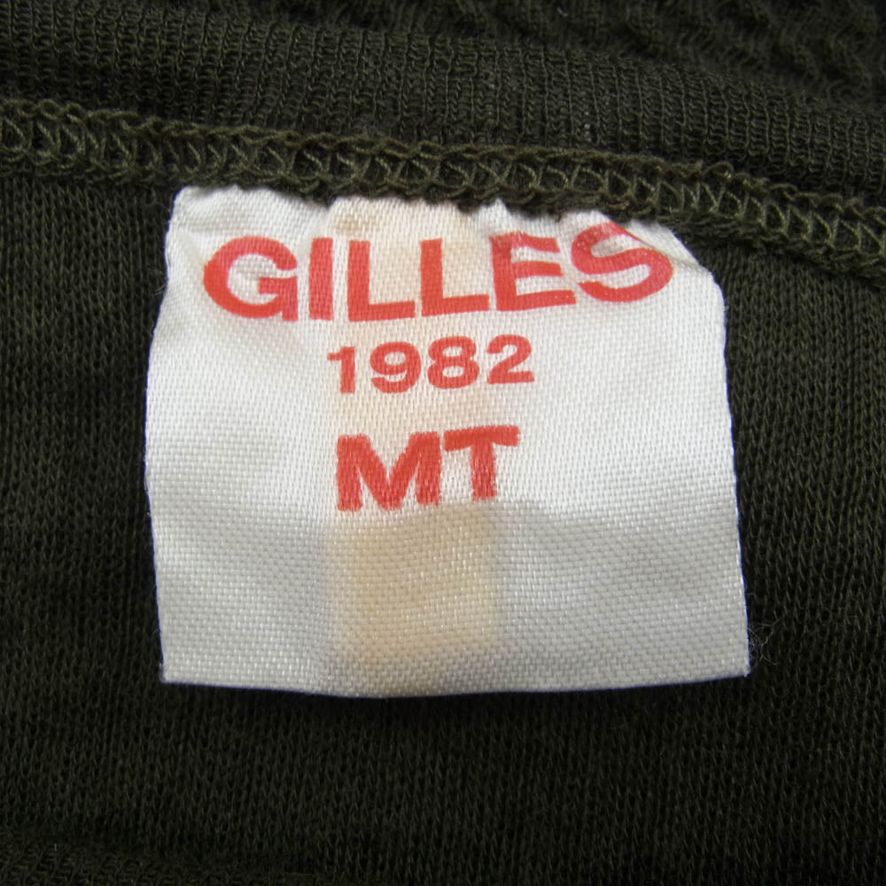 ヴィンテージ french army フランス軍 80s ワッフル カットソー トップス カーキ系 MT【中古】