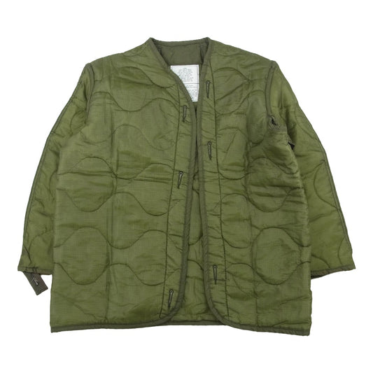 ヴィンテージ 8415-00-762-2886 U.S.ARMY 米軍 M65 FISHTAIL LINER フィッシュテールライナー キルト ジャケット カーキ系 XS【中古】