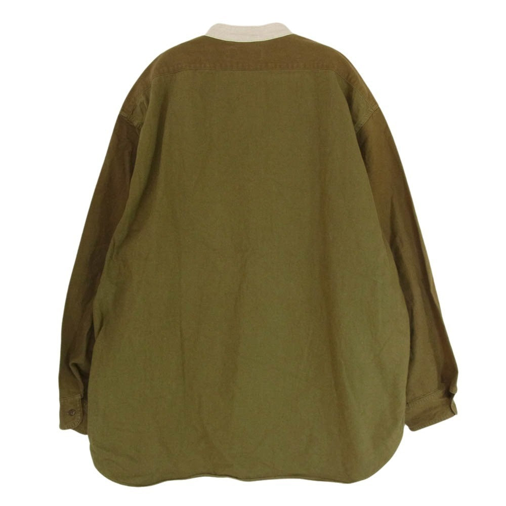 Nigel Cabourn ナイジェルケーボン 8041-00-10005 BRITISH ARMY ブリティッシュ アーミー プルオーバー 長袖 シャツ カーキ系 54【中古】