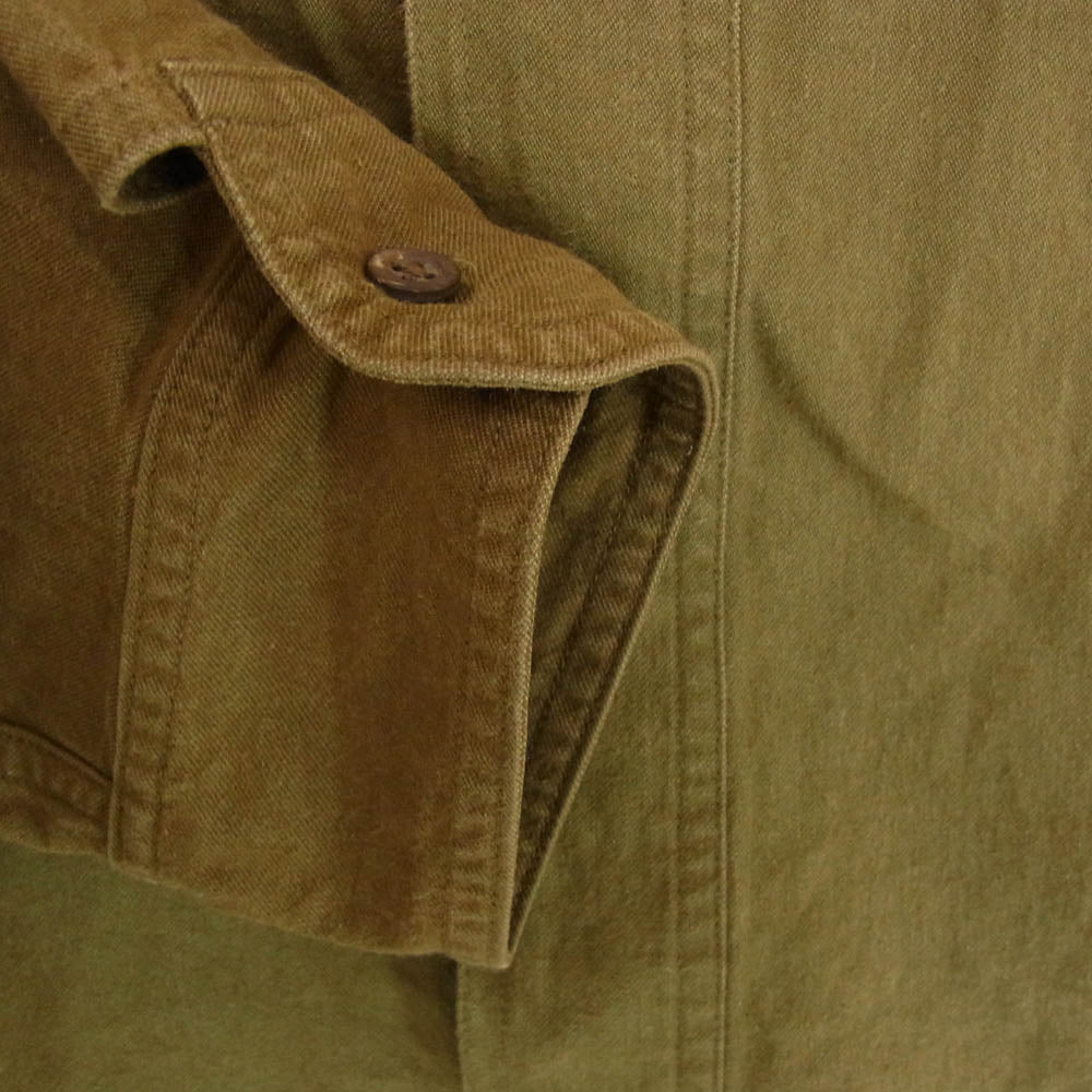 Nigel Cabourn ナイジェルケーボン 8041-00-10005 BRITISH ARMY ブリティッシュ アーミー プルオーバー 長袖 シャツ カーキ系 54【中古】