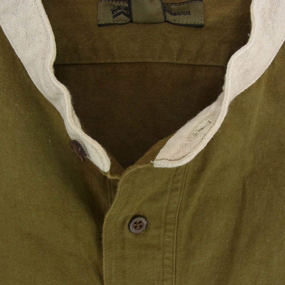 Nigel Cabourn ナイジェルケーボン 8041-00-10005 BRITISH ARMY ブリティッシュ アーミー プルオーバー 長袖 シャツ カーキ系 54【中古】