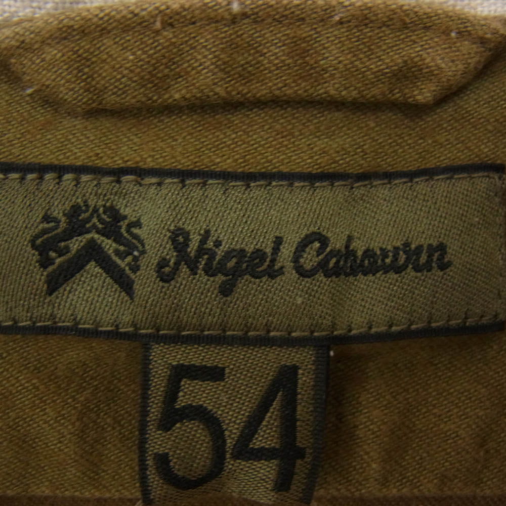 Nigel Cabourn ナイジェルケーボン 8041-00-10005 BRITISH ARMY ブリティッシュ アーミー プルオーバー 長袖 シャツ カーキ系 54【中古】