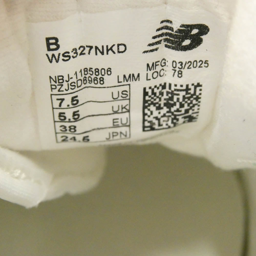 NEW BALANCE ニューバランス WS327NKD スエード シンセティックレザー ローカット スニーカー 24.5cm【極上美品】【中古】