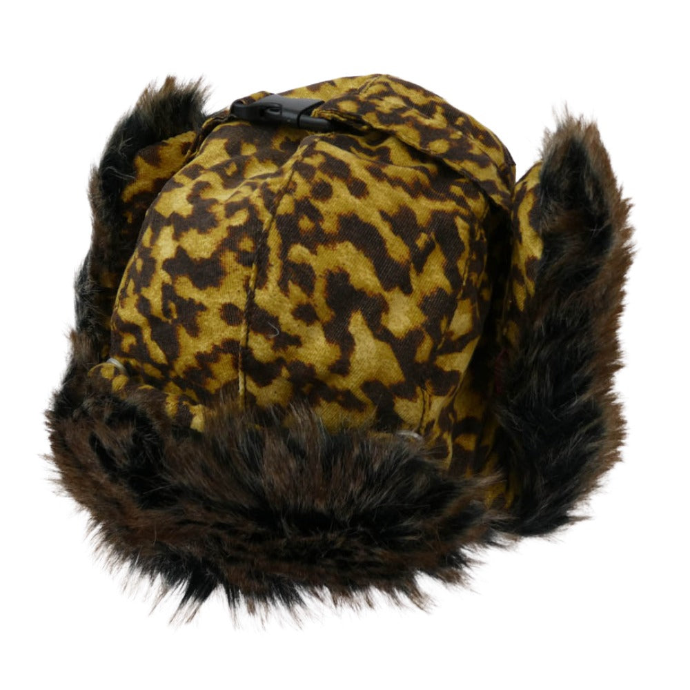 Supreme シュプリーム 10AW leopard Faux Fur Trooper Hat レオパード ファー フライトキャップ 帽子 イエロー系 one size【極上美品】【中古】
