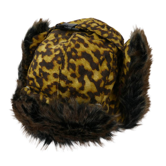 Supreme シュプリーム 10AW leopard Faux Fur Trooper Hat レオパード ファー フライトキャップ 帽子 イエロー系 one size【極上美品】【中古】