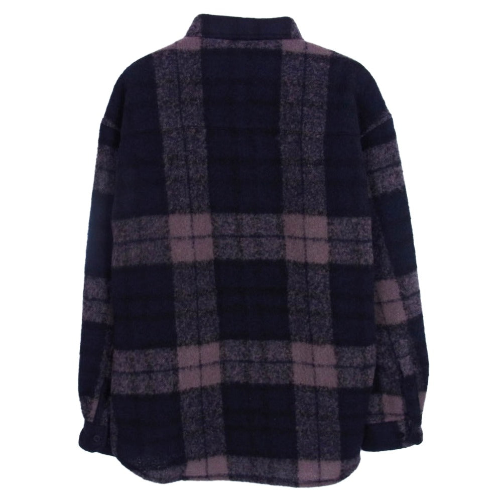 WTAPS ダブルタップス 25AW 252TQDT-SHM04 TXT 02 LS WONY TWEED TEXTILE OF Charcoal ツイード テキスタイル チェック柄 ウール 長袖シャツ ブラウン系 01【極上美品】【中古】