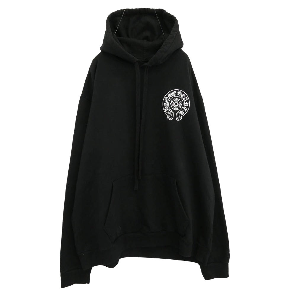 CHROME HEARTS クロムハーツ（原本無） SWTSHRT PLVR LTD ホースシュー バック プリント プルオーバー パーカー ブラック系 XL【中古】