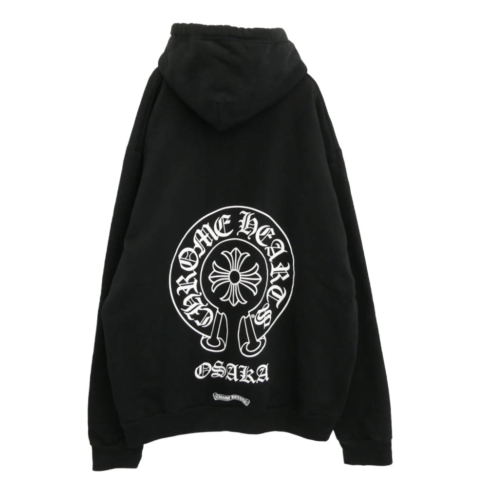 CHROME HEARTS クロムハーツ（原本無） SWTSHRT PLVR LTD ホースシュー バック プリント プルオーバー パーカー ブラック系 XL【中古】