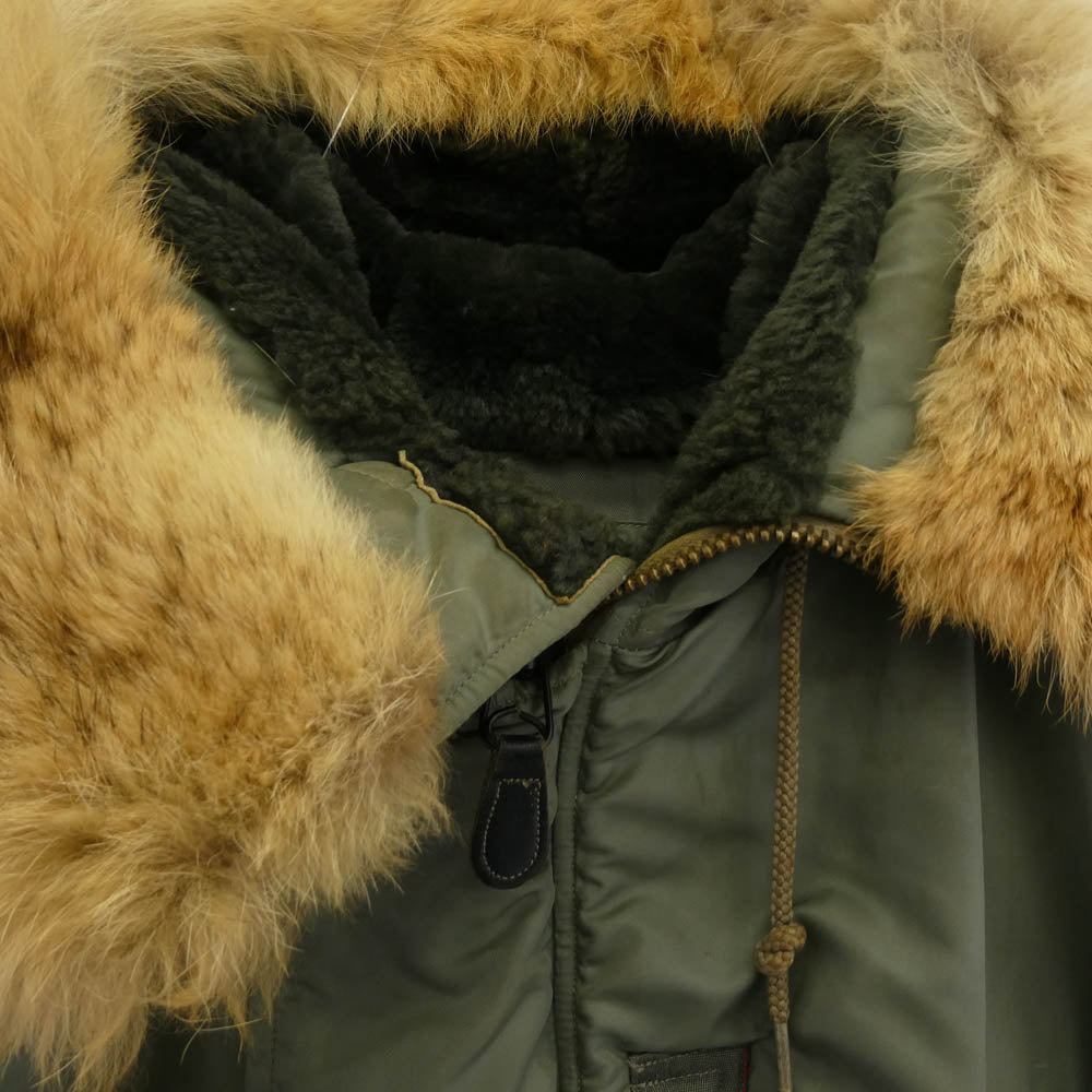 The REAL McCOY'S ザリアルマッコイズ ALBERT TURNER 実名復刻 N-3B FLIGHT JACKET フライトジャケット ミリタリージャケット カーキ系 S【中古】