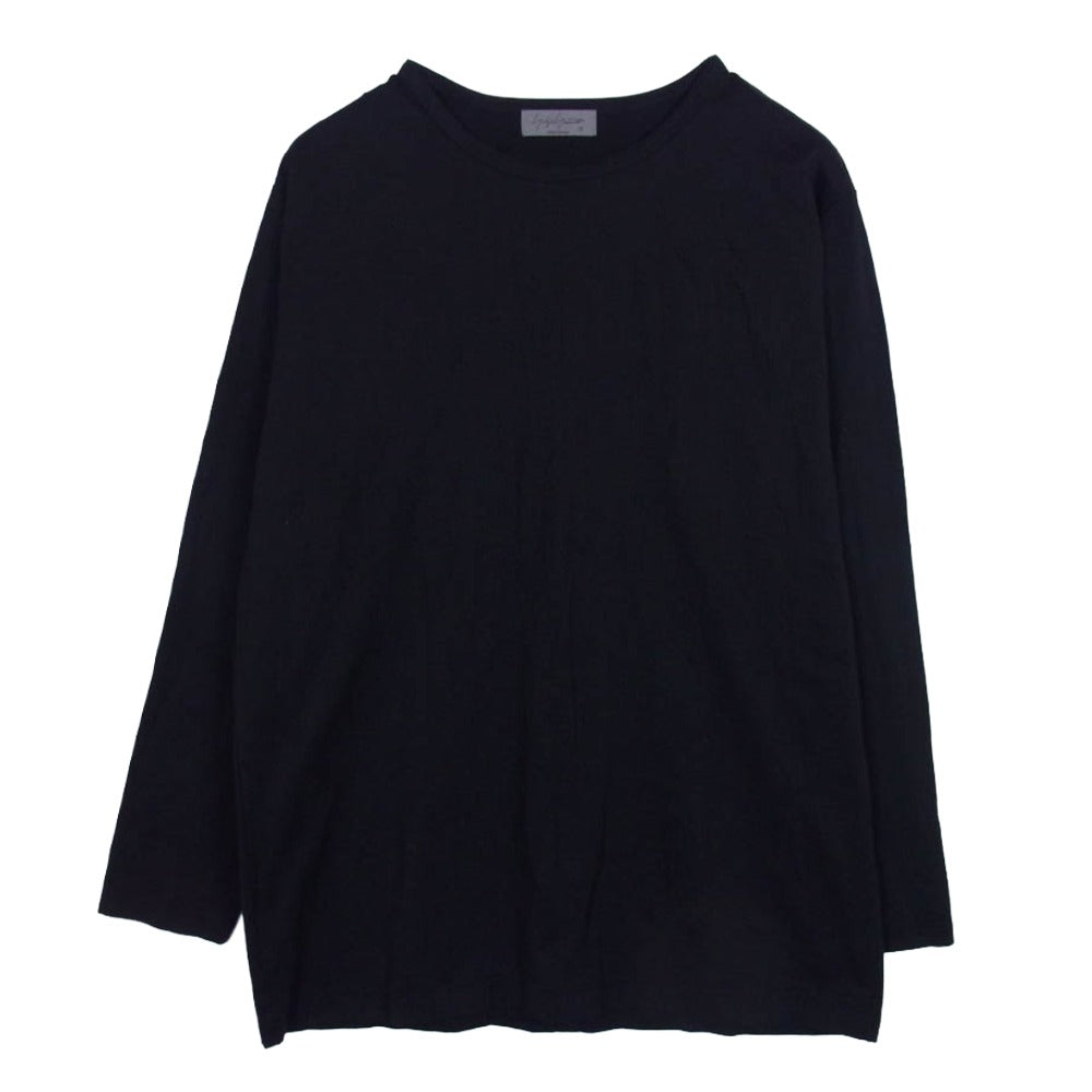 Yohji Yamamoto POUR HOMME ヨウジヤマモトプールオム 22AW HE-T33-082 シワ加工 長袖 ロングスリーブ カットソー Tシャツ ブラック系 3【中古】