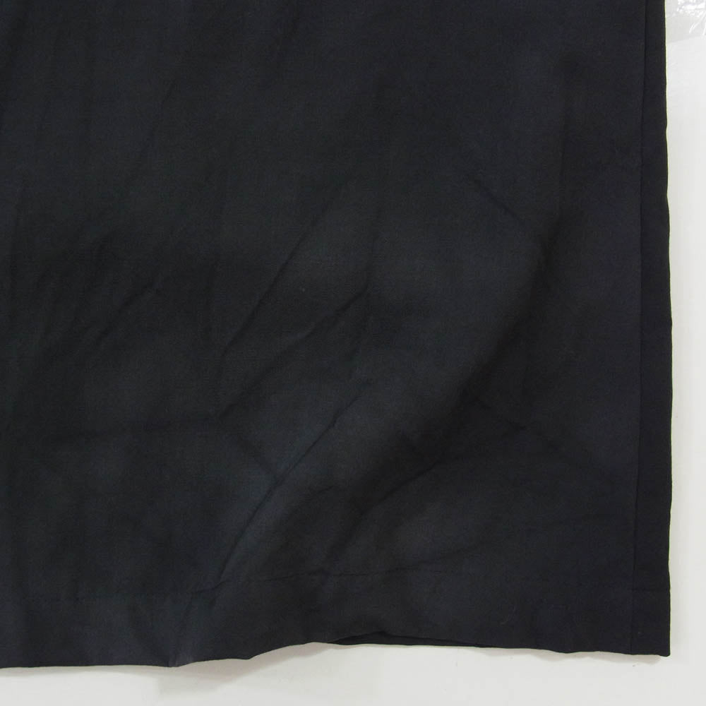 Yohji Yamamoto POUR HOMME ヨウジヤマモトプールオム 18AW HV-P42-507 シワギャバ ムラ染め ウールギャバ ダブルアジャスター オーバーパンツ ブラック系 2【中古】