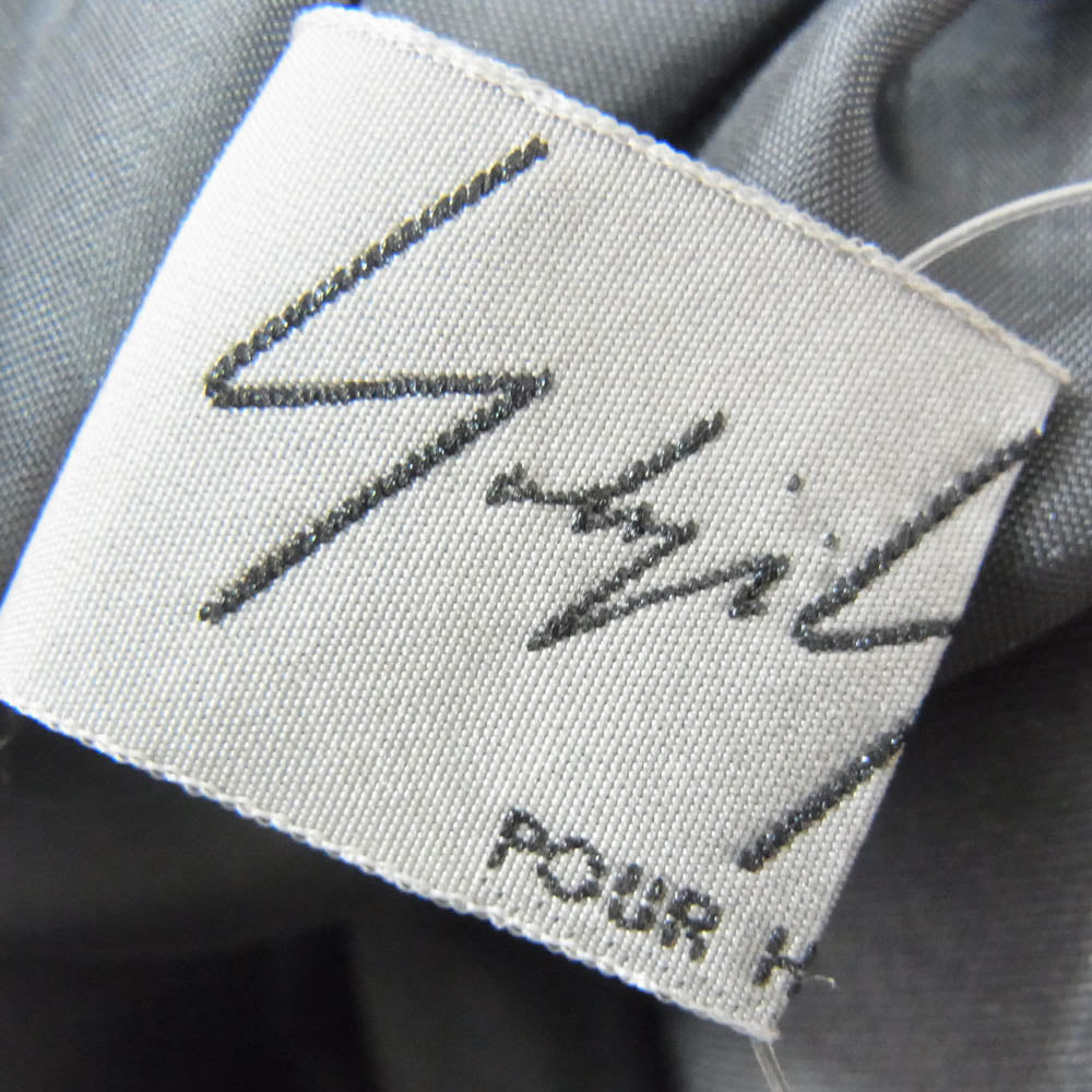 Yohji Yamamoto POUR HOMME ヨウジヤマモトプールオム 18AW HV-P42-507 シワギャバ ムラ染め ウールギャバ ダブルアジャスター オーバーパンツ ブラック系 2【中古】