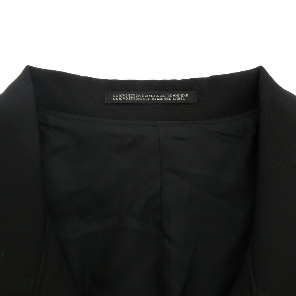 Yohji Yamamoto POUR HOMME ヨウジヤマモトプールオム 20SS HN-D05-100 シワギャバ ウールギャバジン ロング ライダース コート ブラック系【美品】【中古】