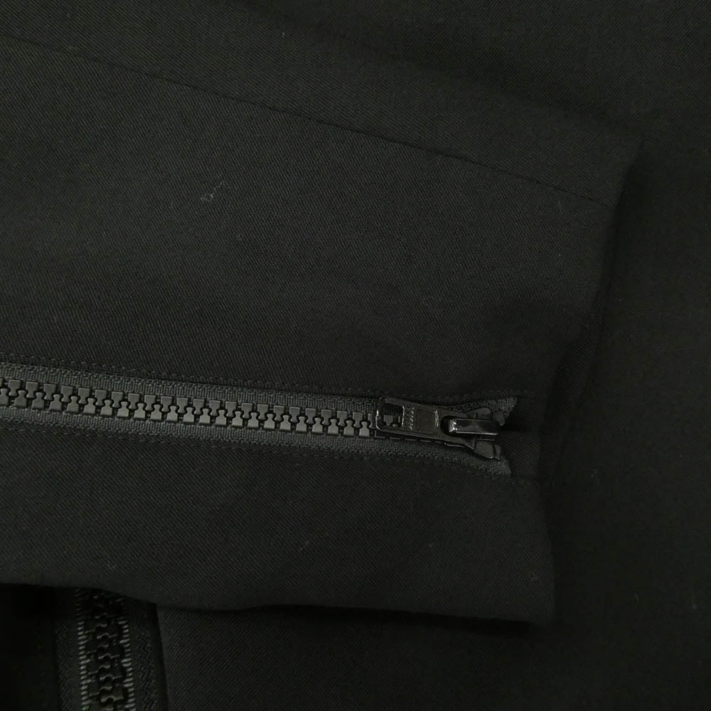 Yohji Yamamoto POUR HOMME ヨウジヤマモトプールオム 20SS HN-D05-100 シワギャバ ウールギャバジン ロング ライダース コート ブラック系【美品】【中古】