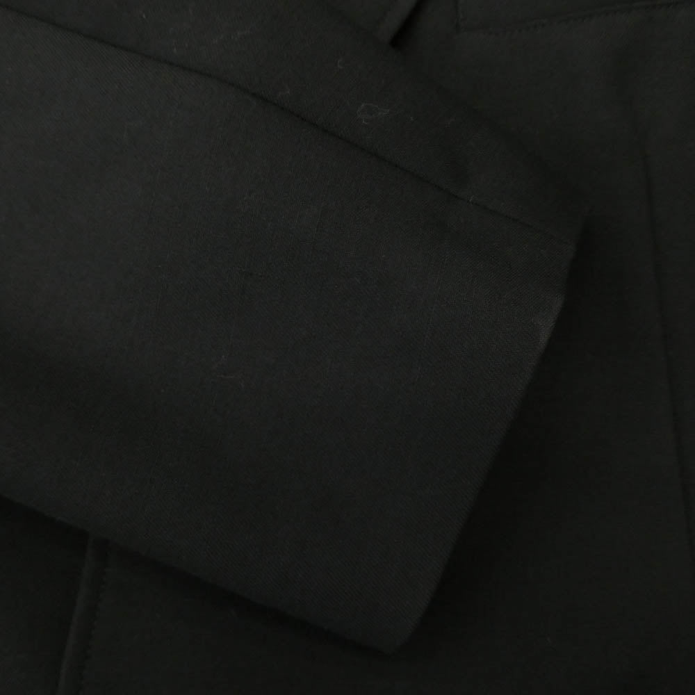 Yohji Yamamoto POUR HOMME ヨウジヤマモトプールオム 18AW HV-J45-828 ウール シワギャバジン 左ゴージZIP2重 ムラ染インナーベスト レイヤードデザイン ヒューマンフェイス ハンドメイド ジャケット ブラック系 2【中古】