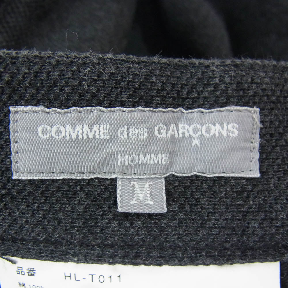 COMME des GARCONS HOMME コムデギャルソンオム HL-T011 00s 田中オム ジップフライ 5ポケット 裏起毛 ストレートパンツ グレー系 M【中古】
