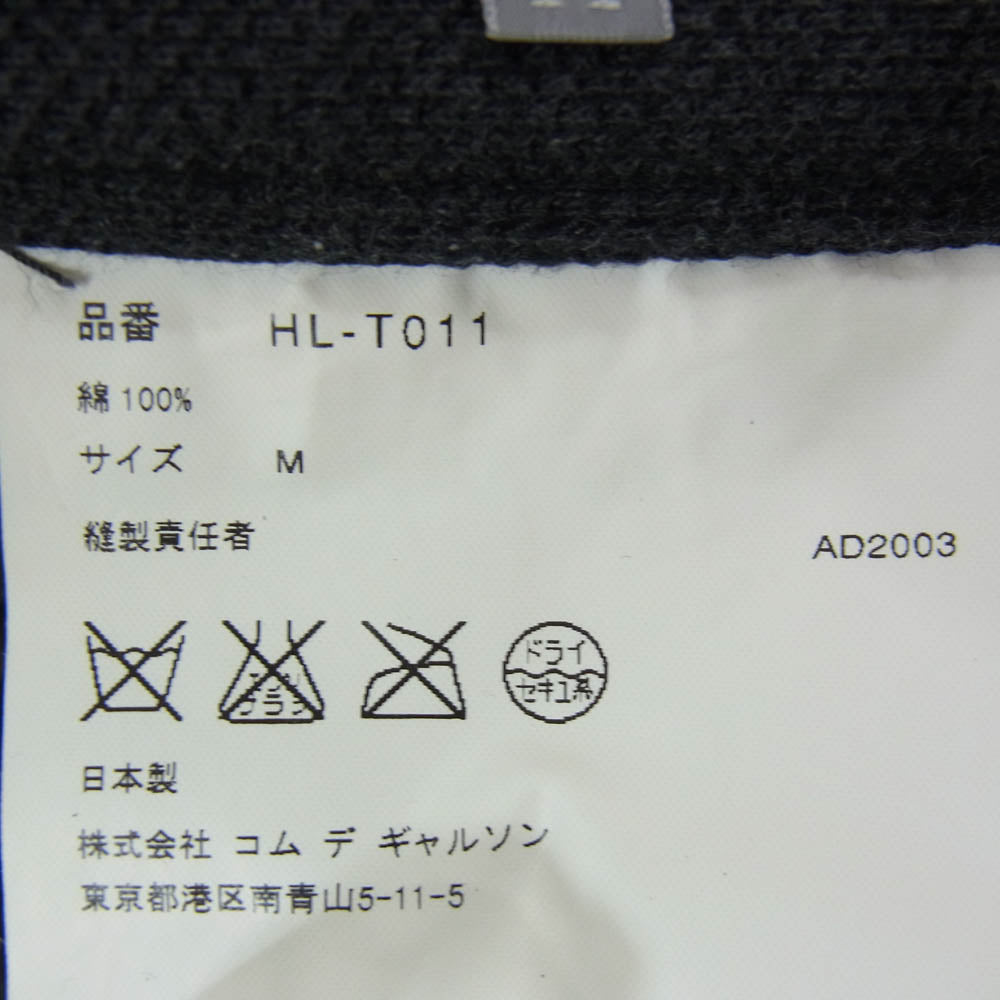 COMME des GARCONS HOMME コムデギャルソンオム HL-T011 00s 田中オム ジップフライ 5ポケット 裏起毛 ストレートパンツ グレー系 M【中古】