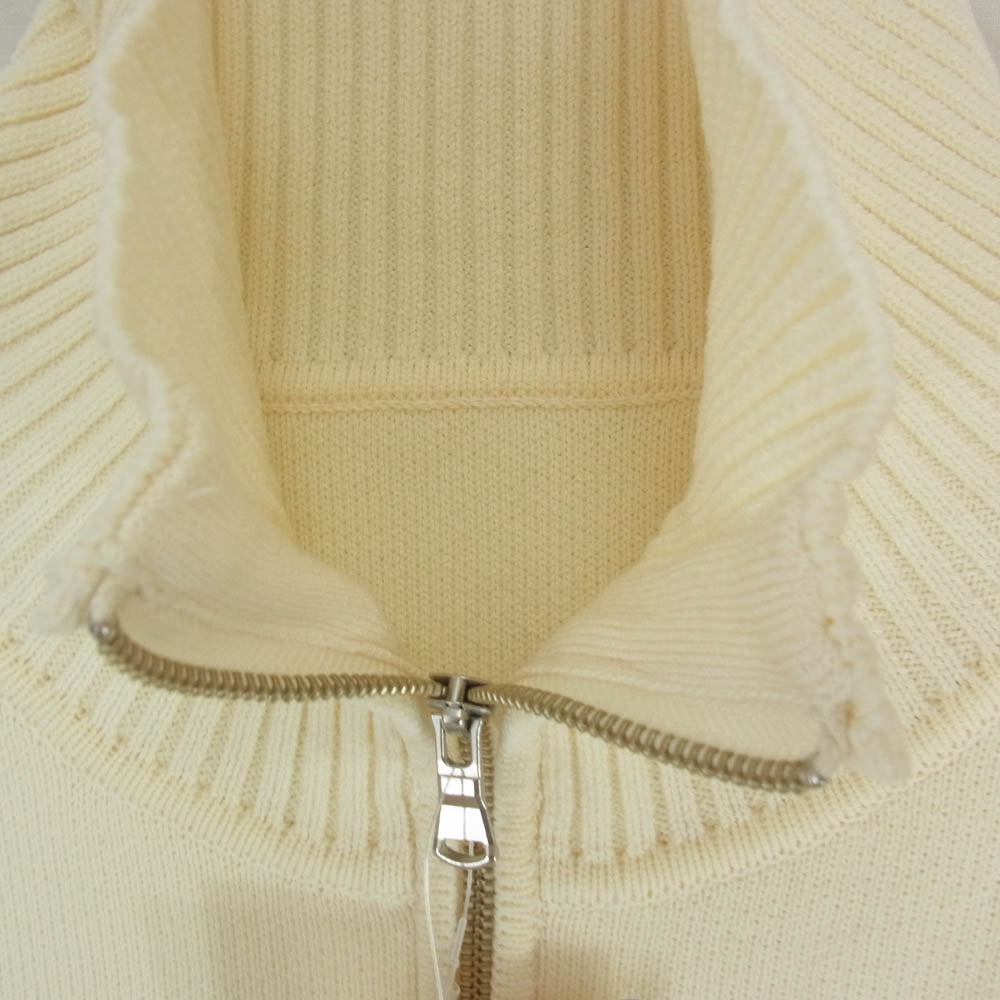 Adam et Rope' アダムエロペ 23AW GAE-23260-B ショート ジャカード ドライバーズニット ダブルジップ ワンピース ホワイト系 F【中古】