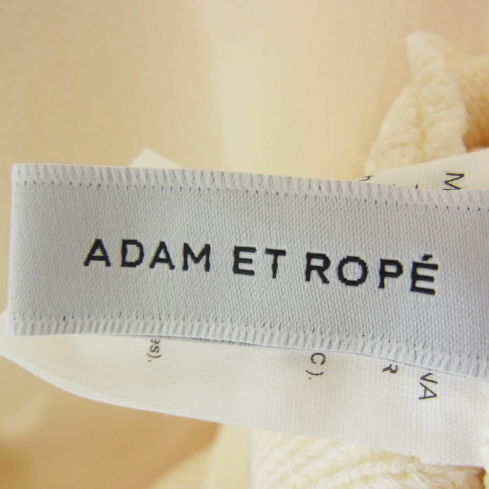 Adam et Rope' アダムエロペ 23AW GAE-23260-B ショート ジャカード ドライバーズニット ダブルジップ ワンピース ホワイト系 F【中古】