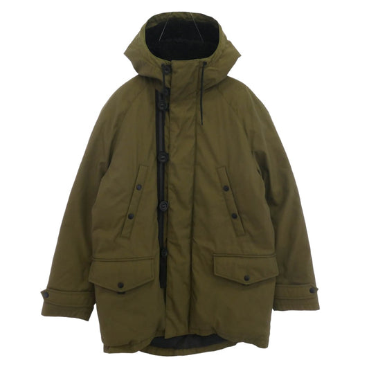 COACH コーチ F86513 Down Parka Hooded Jacket フーデッド ダウンコート フード裏地ボア カーキ系 S【中古】