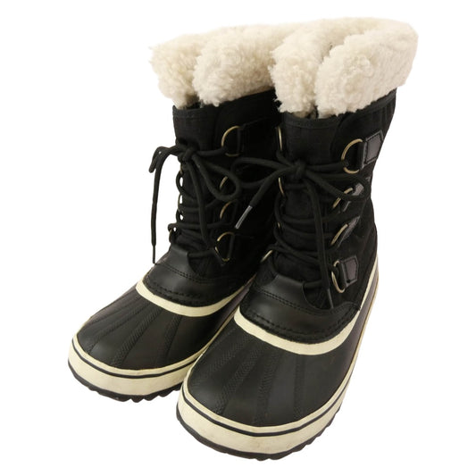 ソレル 1308911011 ボア スノー ブーツ ブラック系 24cm【中古】