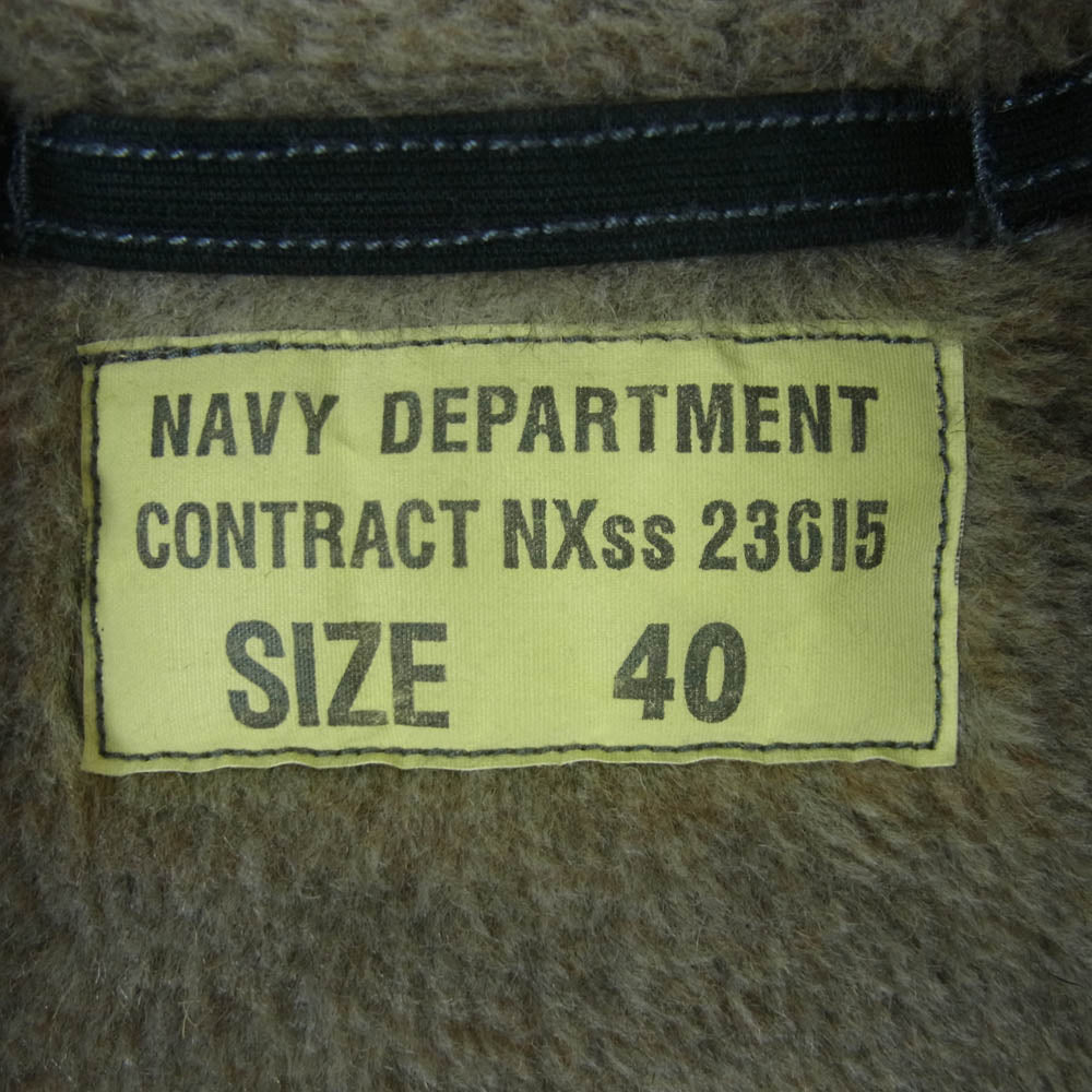 Buzz Rickson's バズリクソンズ BR12030 US.NAVY N-1 デッキ ジャケット コットン ウール アルパカ ブラック系 40【中古】